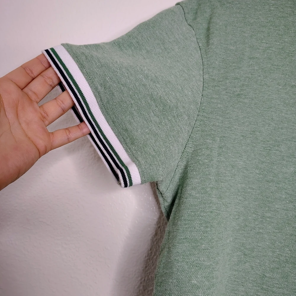 Porto Sur Mens Collared Classic Green Polo Shirt Sz M Cotton Blend - Picture 5 of 10